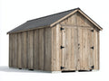 Abri de jardin abri bois naturel toit métal gris foncé 240x200x220 cm style extérieur chalet rangement sécurisé