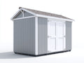 Abri de jardin abri extérieur bois gris blanc toit shingle 200x180x210 cm style moderne rangement jardin sécurisé