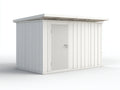 Abri de jardin en métal 200x180x210 cm blanc toit plat moderne rangement extérieur sécurisé